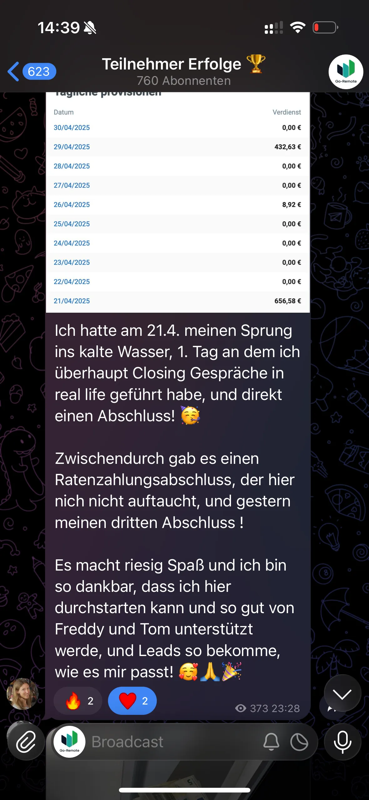 Ergebnis aus der GoRemote Community 2