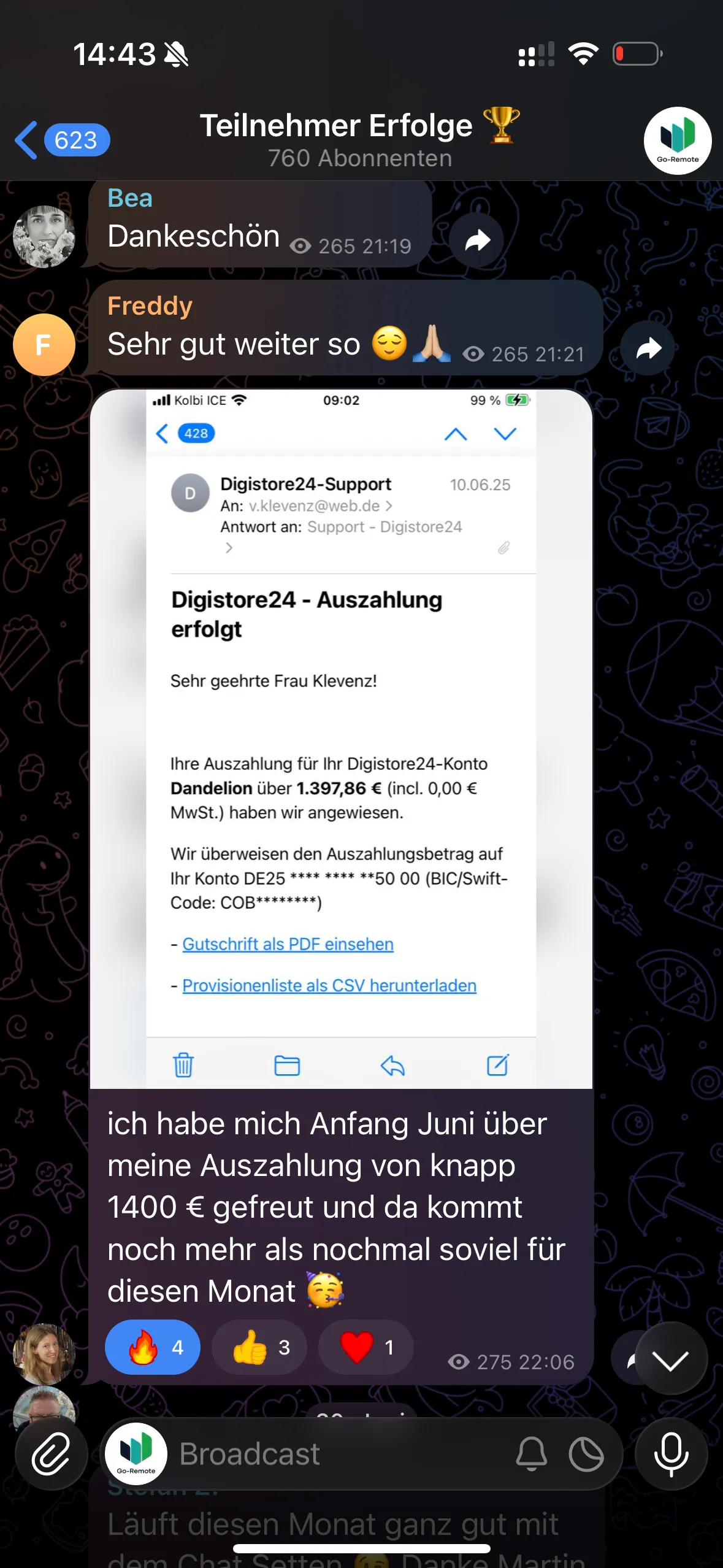 Ergebnis aus der GoRemote Community 13