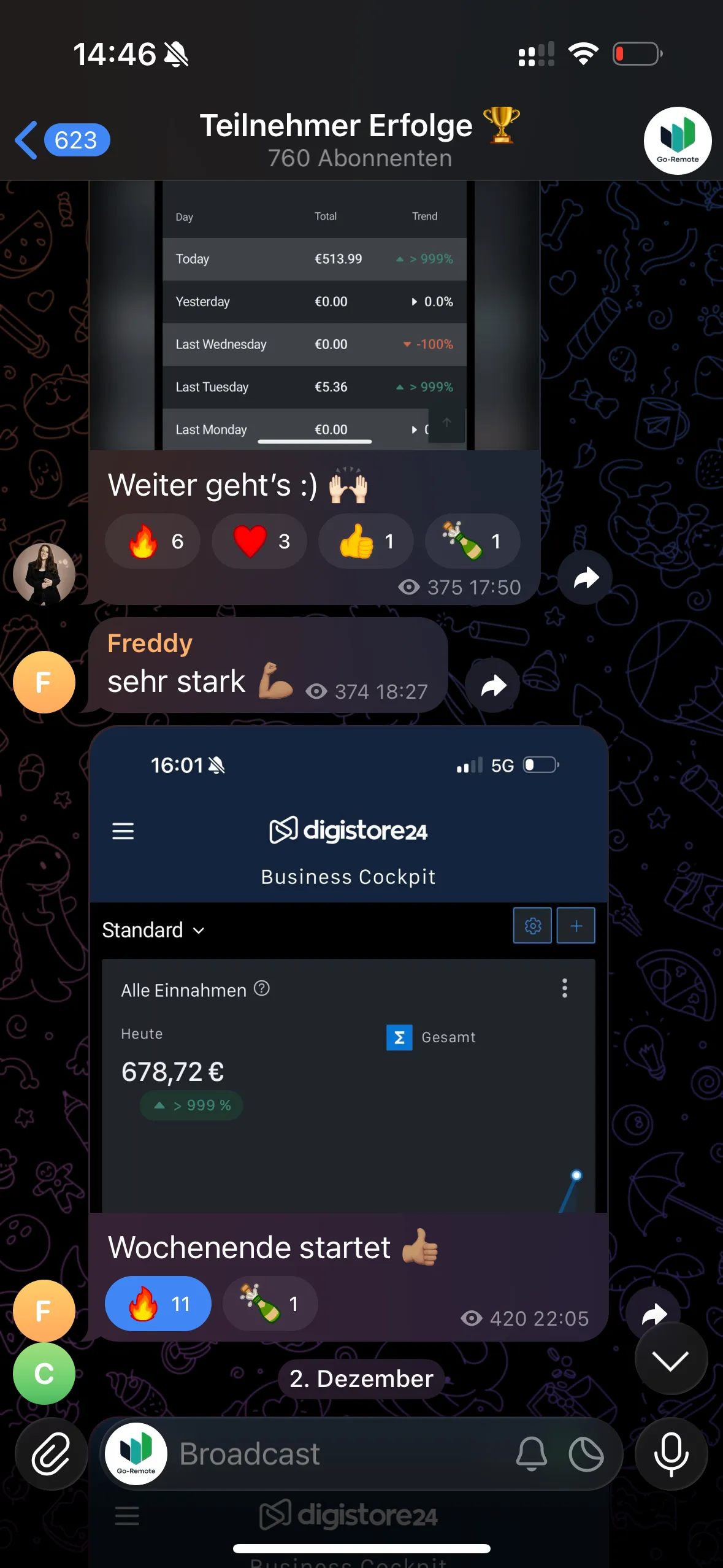 Ergebnis aus der GoRemote Community 24